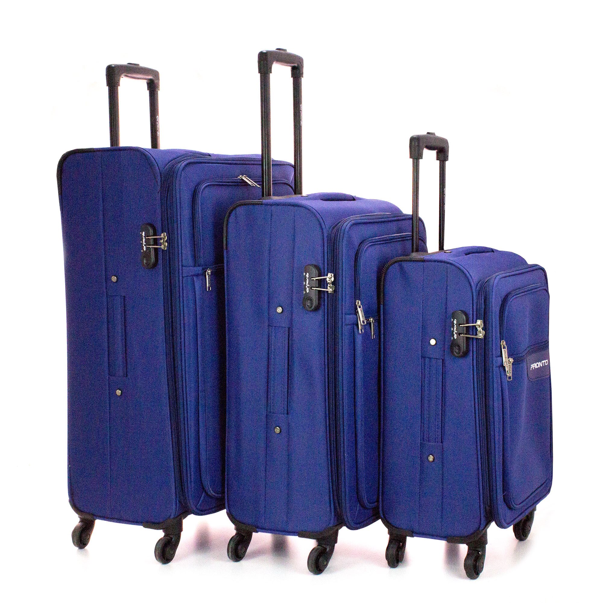 Set 3 trolere Pronto, albastru